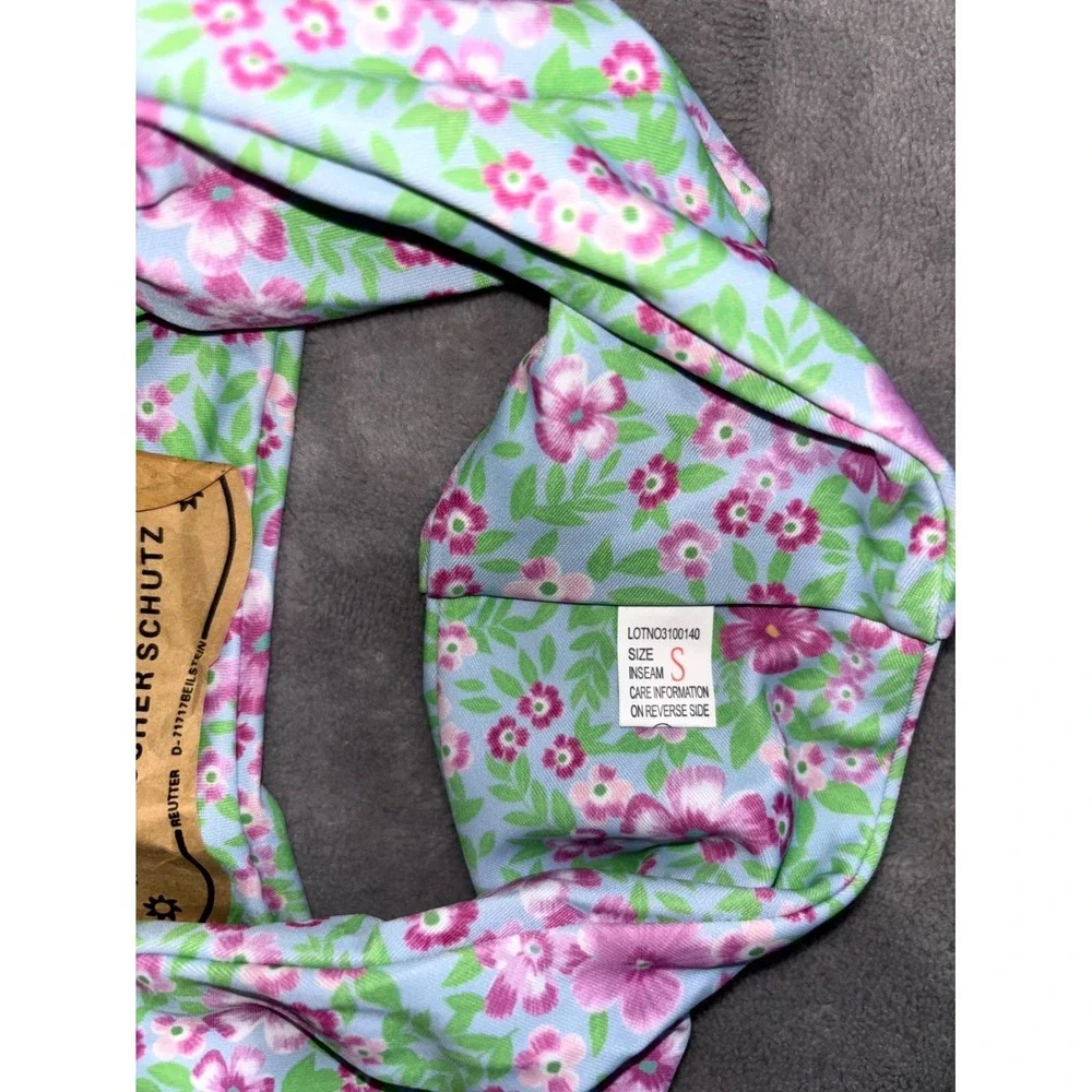 Womens‎ Ruched Swimsuits Bikini Set High-Cut Bottom Small Green Floral Stretch